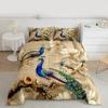 Feelyou Peacock Comforter Peacock with Floral Bedding Set for Kids Adults Girls Animals Comforter Set Botanical Quilt 1 Comforter Set with 1 Pillowcase Twin Size view 2