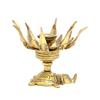 phareLamp Presents Lotus Engraved Ganesha Over Elephant Candle Brass Oil Lamp Diya | Home Decor | #A150 view 1
