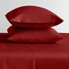 28" Extra Deep Pockets Alaskan King Sheet Set, Dreams Egyptian Giza Cotton Sheet Set 100% Certified Giza Cotton Giza Bedsheet 4-PC Soft Breathable Giza Cotton Sheets Sateen Weave - Burgundy view 3