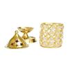 Aport Home phareLamp Presents Akhand Diya Decorative Brass Crystal Oil Lamp Tea Light Holder Lantern, 6 Inch (Gold and White) #A001 view 4