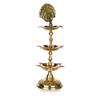 phareLamp Presents Handmade Indian Brass Panchmahal Diya Lamp Engraved 3 in 1 Adjustable Dia (Set of 2) #A069 view 2