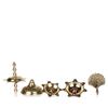 phareLamp Presents Handmade Indian Brass Panchmahal Diya Lamp Engraved 3 in 1 Adjustable Dia (Set of 2) #A069 view 4