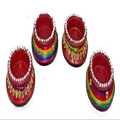 Aport Home phareLamp Presents Handmade Indian Puja Brass Oil Lamp - Diya Lamp Engraved Design Dia - 2.5 Inch (2) #A054