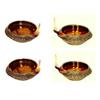Aport Home phareLamp Presents Handmade Indian Puja Brass Oil Lamp Deepak Engraved Design Diya - 3 Inch (Set of 4) (Height: 1.2 Inch) #A093 view 1