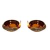 Aport Home phareLamp Presents Handmade Indian Puja Brass Oil Lamp Deepak Engraved Design Diya - 3 Inch (Set of 4) (Height: 1.2 Inch) #A093 view 2