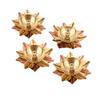 Aport Home phareLamp Presents Set of 8 Brass Diya for Puja Oil Lamp Lotus Shape - Deepak for Pooja Diwali Decoration Items (Gold_3 X 3 X 1.5 Inch) #A084 view 4