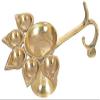 phareLamp Presents Pure Brass Perfect Grip Handle Panch Arti Diya/Deepak with Divine Finish with 1 Big Batti Diya,Deepak Set for Puja and Diwali Home Decoration, Aarti #A209 view 2