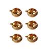 Aport Home phareLamp Presents Handmade Indian Puja Brass Diya for Diwali (Set of 6) Lamp Engraved Design Kuber Diya for Deepawali - 2.5 Inch #A195 view 1