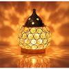 Aport Home phareLamp Presents Akhand Diya Decorative Brass Oval Shaped Crystal Oil Lamp Tea Light Holder Lantern #A011 view 2