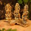 Aport Home phareLamp Presents Lakshmi Ganesha Saraswati with Diya Diwali Statue Idol - Puja Deepak- Showpiece Oil Lamp Diya Decoration #A173 view 4