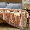 9 lbs Heavy Korean Mink Blanket,Silky Soft and Warm - Korean Style Queen Size 77" x 90", 9LB - 2 Ply Reversible Soft Warm Plush Raschel Blanket. view 4