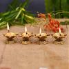 phareLamp Presents Diwali Decoration Home Temple Metal Diya Oil Lamp for Pooja, Standard, Golden -Set of 4#A184 view 2