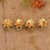 phareLamp Presents Diwali Decoration Home Temple Metal Diya Oil Lamp for Pooja, Standard, Golden -Set of 4#A184 view 3