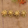 phareLamp Presents Diwali Decoration Home Temple Metal Diya Oil Lamp for Pooja, Standard, Golden -Set of 4#A184 view 4