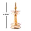 Aport Home phareLamp Presents Pure Brass Original Traditional South Fancy Kerela Samay Diya Oil Diwali Puja Lamp, Nilavilakku Golden Nilavilakku Height (6.5 Inch) #A194 view 2