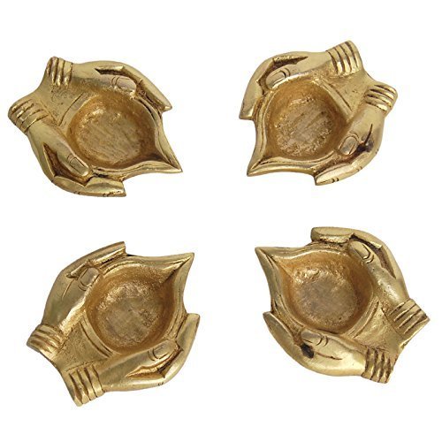 Aport Home phareLamp Presents Handmade Indian Puja Brass Oil Lamp - Diya Lamp Engraved Design Dia #A268