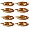 Aport Home phareLamp Presents Handmade Indian Puja Brass Diya for Diwali (Set of 8) Lamp Engraved Design Kuber Diya for Deepawali - 2.5 Inch #A232 view 1
