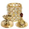 Aport Home phareLamp Presents Collection Brass Akhand Jyot Diya with Decorative Crystals Oil Lamp Lantern for Diwali, Puja and Festival Decoration(Size: 19X8X8 cm) #A008 view 3