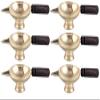 Aport Home phareLamp Presents Set of 6 - Handmade Indian Brass Oil Puja Lamp - Diya for Pooja Room Decoration Tea Lights Candle - 4.5" X 2.25" X 1.5" #A228 view 1