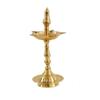 phareLamp Presents Brass Fancy Kerala Diya Oil Lamp Stand for Puja Home Decoration Items Temple Festival Gifts Indian Puja Articles Decor (Size 10 Inch, Golden) #A083 view 1