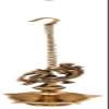 Aport Home phareLamp Presents Glossy Black Antique Finished Wall Hanging Brass Diya/Deepak, 12 cm Height #A154 view 3