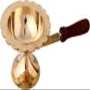 Aport Home phareLamp Presents Brass Dhoopdiya | Oil/Ghee Lamp | Puja Diya with Long Wooden Handle for Grip and Safety #A061 view 1