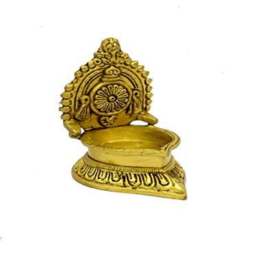 phareLamp Presents 4.5" Genuine Brass Table Diya 480 Grams | Deepak | Deepam Oil Lamp in Black Antique Finished for Home Temple Akhand Puja Articles Decor Gifts #A202