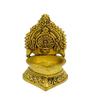 phareLamp Presents 4.5" Genuine Brass Table Diya 480 Grams | Deepak | Deepam Oil Lamp in Black Antique Finished for Home Temple Akhand Puja Articles Decor Gifts #A202 view 2