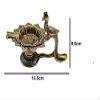 Aport Home phareLamp Presents Brass Table Puja Diya with Peacock Design Handle #A102 view 2