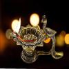 Aport Home phareLamp Presents Brass Table Puja Diya with Peacock Design Handle #A102 view 3