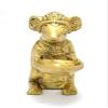phareLamp Presents Brass Home Decor Ganesha'S Mouse Holding Oil Lamp Diya (Golden, 1.5 X 3.5 X 3 Inch) #A156 view 3
