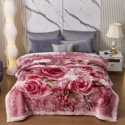 9 lb Heavy Fleece Blanket Queen 77x90 Pink Heavy Blanket. 2 Ply, Soft and Warm Mink Blanket for Autumn,Winter (200 x 230 cm).