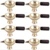 phareLamp Presents Puja Diya for Home - Set of 8 - Handmade Indian Brass Oil Puja Lamp - Diya for Pooja Room Decoration Tea Lights Candle - 4" X 2" X 1" #A263 view 1