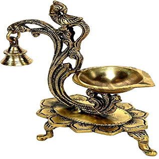 phareLamp Presents Lotus Shaped Round Brass Diya | Oil Lamp | Home Decor | Brass Diya | Brass Deepam | Brass Lamps | Kuthu Vilakku | Oil Lamp, Lamps for Home and #A181