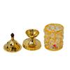 Aport Home phareLamp Presents Crystal Diya | Brass Akhand Crystal Oil Lamp Diya | Tea Light Holder Lantern for Diwali Gift Height 5 Inch #A130 view 3