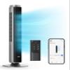 Dreo Tower Fan for Bedroom, Standing Oscillating Fan with 40ft Far Airflow, 25dB Quiet, 12 Speeds, 28ft/s Velocity, Smart Control, DC Motor, 42 inch, 90 Oscillation, 4 Modes, 12H Timer, Pilot Pro S view 1