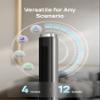 Dreo Tower Fan for Bedroom, Standing Oscillating Fan with 40ft Far Airflow, 25dB Quiet, 12 Speeds, 28ft/s Velocity, Smart Control, DC Motor, 42 inch, 90 Oscillation, 4 Modes, 12H Timer, Pilot Pro S view 4