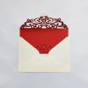 25PCS Red Laser Cut Wedding Invitations Cards with Envelopes,Blank Inner Sheets,Ribbons for Wedding Bridal Shower Quinceaera Engagement Birthday Invites view 4