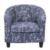 CRFATOP 2 Piece Club Chair Slipcover - Velvet Tub Chair Armchair Cover - Soft Printed Round Barrel Chair Cover with Elastic Bottom for Bar Counter Living Room, 55 view 1