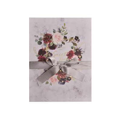 Beisto Wedding Guest Book - Photo Album Sign in Book- Guest Registry Guest Book, 22 Thick White Pages, Hardcover with Silver Ribbon for Reception Wedding Signs 21.5*29cm