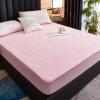 CFYCYHDZHT Queen Fitted Sheet,Kids Thick Quilted Waterproof Mattress Protector, Solid Color Urinary Bed Sheets Pillowcase for The Elderly Children's Room,Pink 1,90200cm (3pcs) view 1