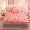 CFYCYHDZHT Bedding Fitted Sheet,Cotton Quilted Warm and Non-Slip Box Spring Bed Mattress Topper,Boy and Girl Bedroom Cartoon Print Bodyguard Hat,Strawberry,90200cm view 1