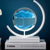 XBAOMING Hourglass Art, Half-Moon Shape Luminous Quicksand Painting3d360 Rotating Quicksand Lighting Home Decoration Romantic Gift,A view 1