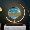 XBAOMING Hourglass Art, Half-Moon Shape Luminous Quicksand Painting3d360 Rotating Quicksand Lighting Home Decoration Romantic Gift,A view 2