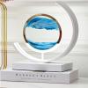 XBAOMING Hourglass Art, Half-Moon Shape Luminous Quicksand Painting3d360 Rotating Quicksand Lighting Home Decoration Romantic Gift,A view 3
