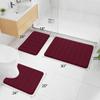Buganda Memory Foam Bath Mat, 60" x 24", Ultra Soft and Non-Slip Bathroom Rugs, Water Absorbent and Machine Washable Bath Rug Runner for Bathroom, Shower, and Tub, Burgundy view 2