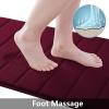 Buganda Memory Foam Bath Mat, 60" x 24", Ultra Soft and Non-Slip Bathroom Rugs, Water Absorbent and Machine Washable Bath Rug Runner for Bathroom, Shower, and Tub, Burgundy view 3