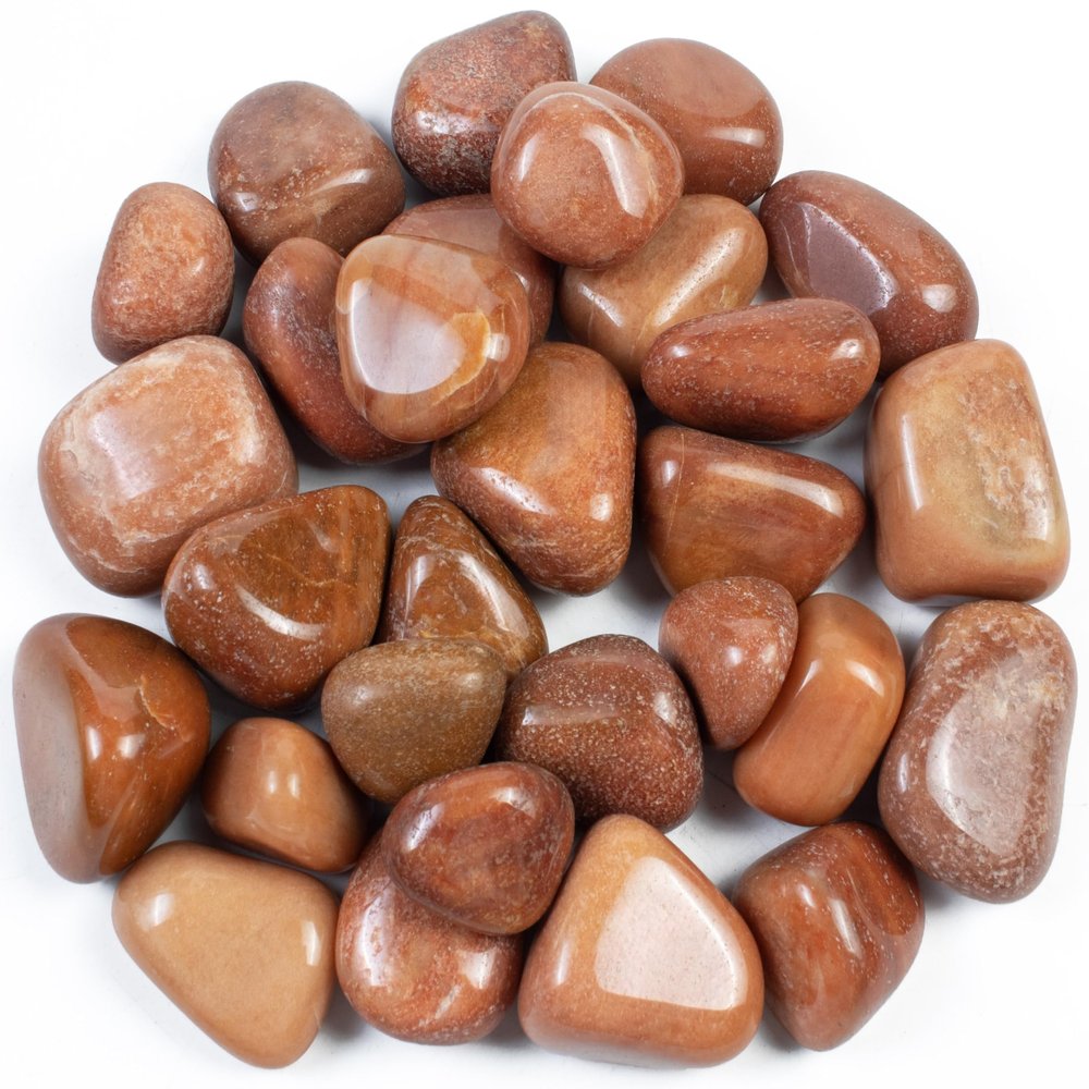 BEZAVO Red Aventurine Healing Crystals Stones Set Tumbled Stones & Crystals Bulk for Healing, Reiki, Meditation, Witchcraft Crystals Gemstone for and Spiritual Home Decor 20-25 mm, 1LB