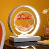 XBAOMING Hourglass Art, 3D Mobile Sand Paintingabstract Office and Home Decor Romantic Gift,Orange view 1