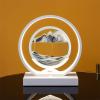XBAOMING Hourglass Art, 3D Mobile Sand Paintingabstract Office and Home Decor Romantic Gift,Orange view 3